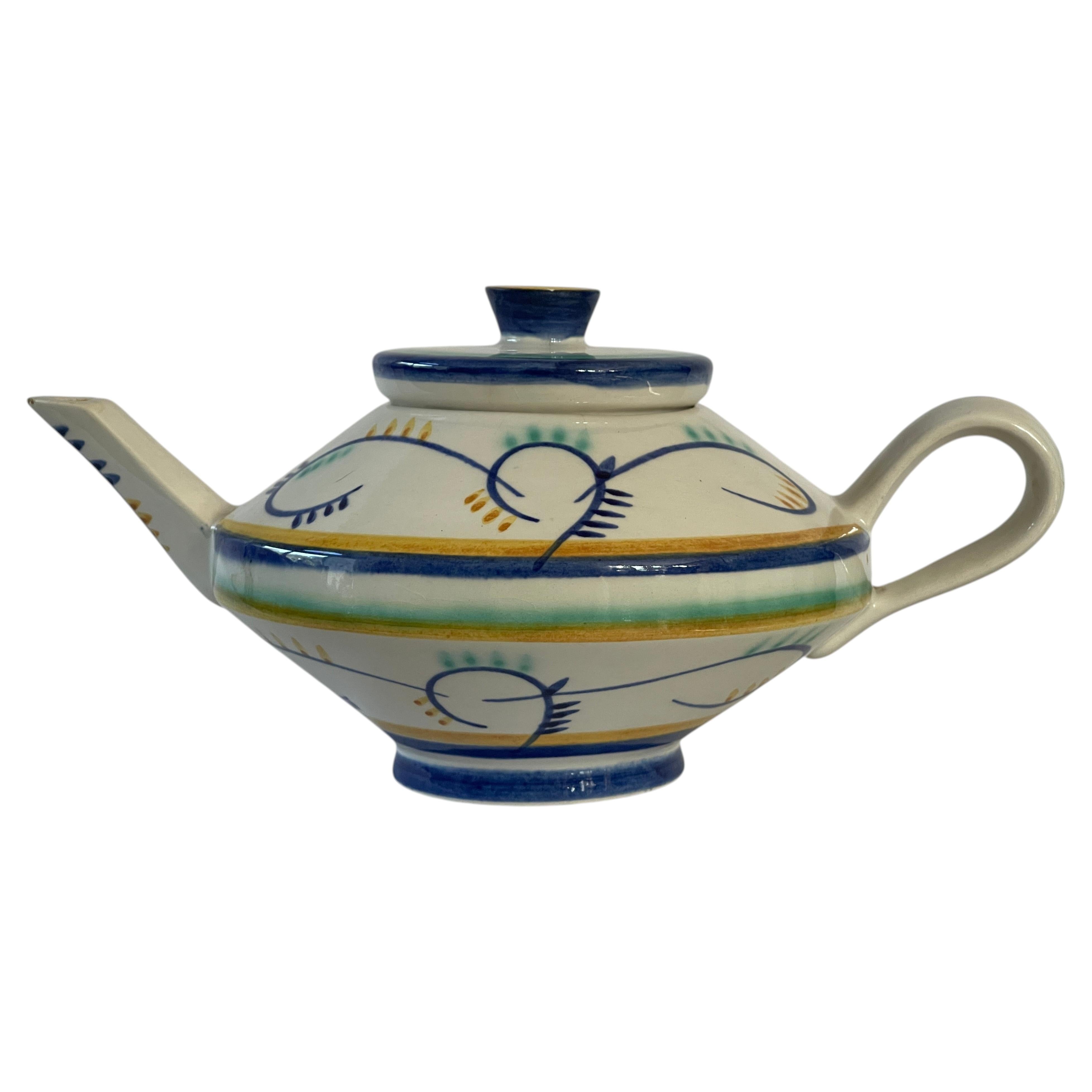 1920's German Bauhaus Ceramic Teapot by Margarete Heymann for Häel Werkstat