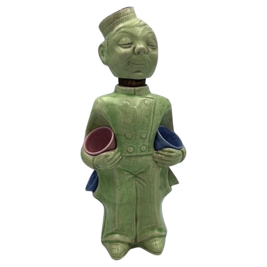 1920's German Bellhop Decanter with Shot Glasses