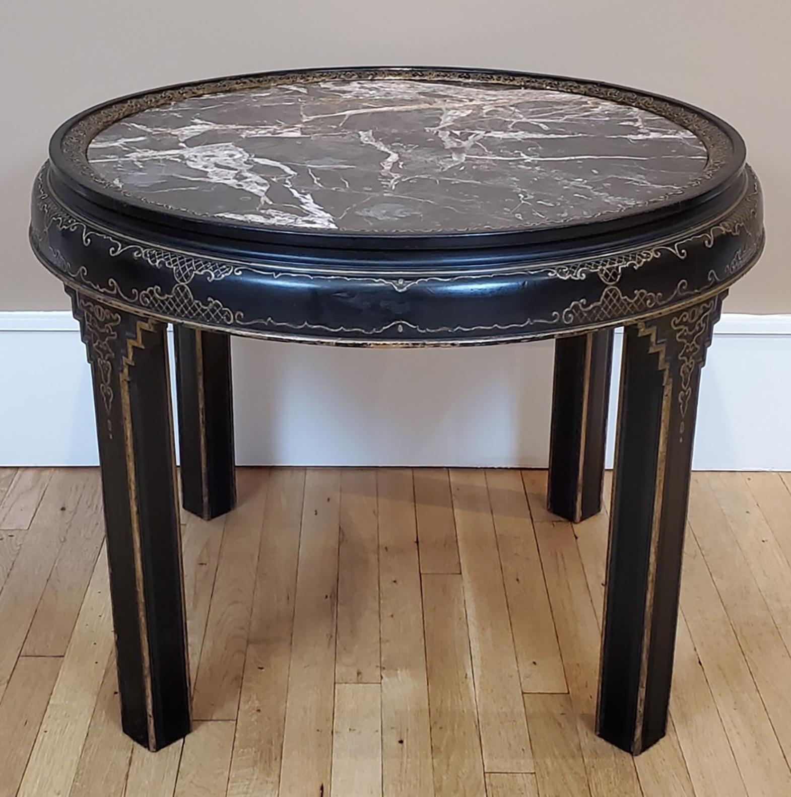 Lacquered 1920s German Chinoiserie Table