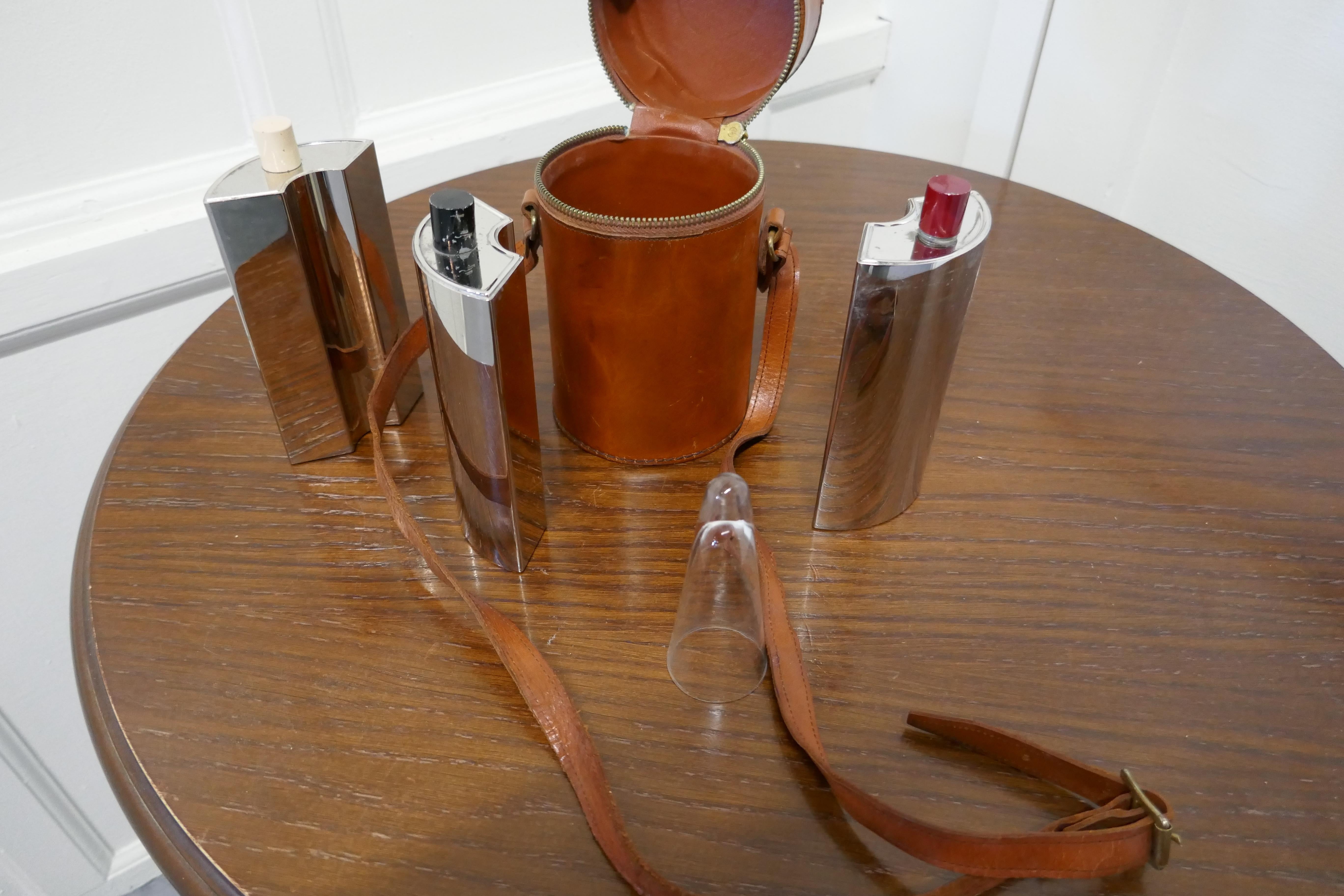 Country 1920s German Huntsman’s Drinking Flask Set