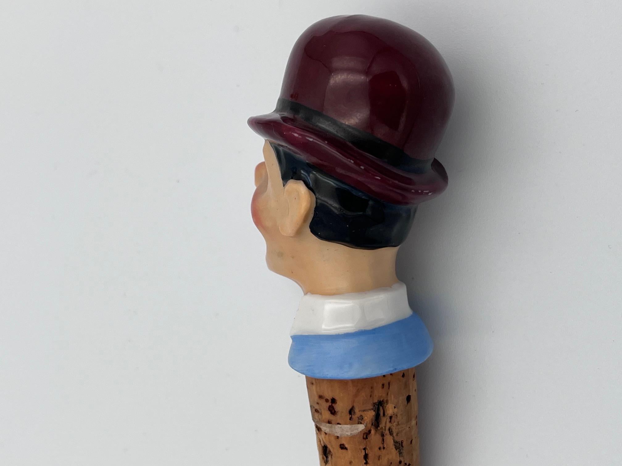Bouchons de bouteille en porcelaine et en liège du couple séduisant d'Allemagne des années 1920 en vente 2