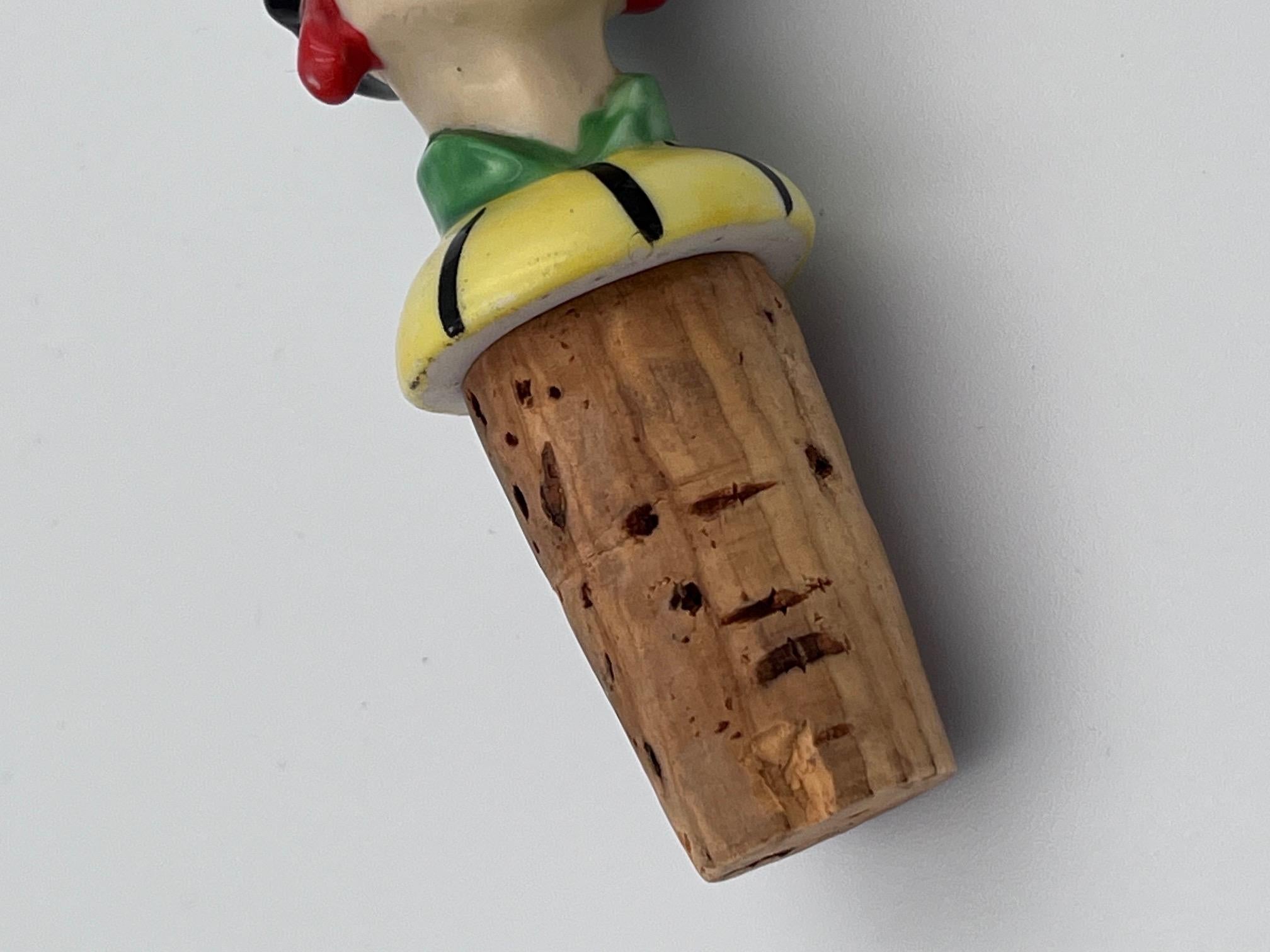Bouchons de bouteille en porcelaine et en liège du couple séduisant d'Allemagne des années 1920 en vente 4
