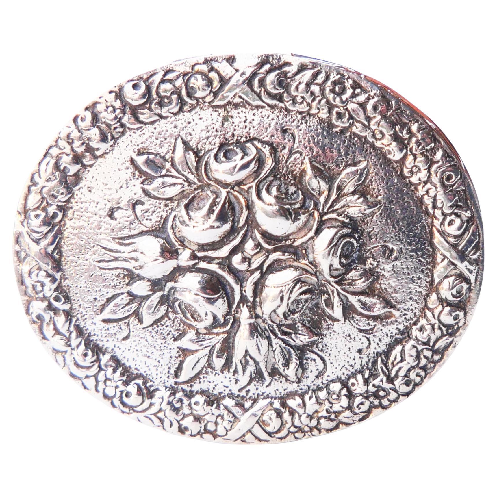 1920s German Widmann Christoph Pill Box solid 800 Silver / 53gr For Sale