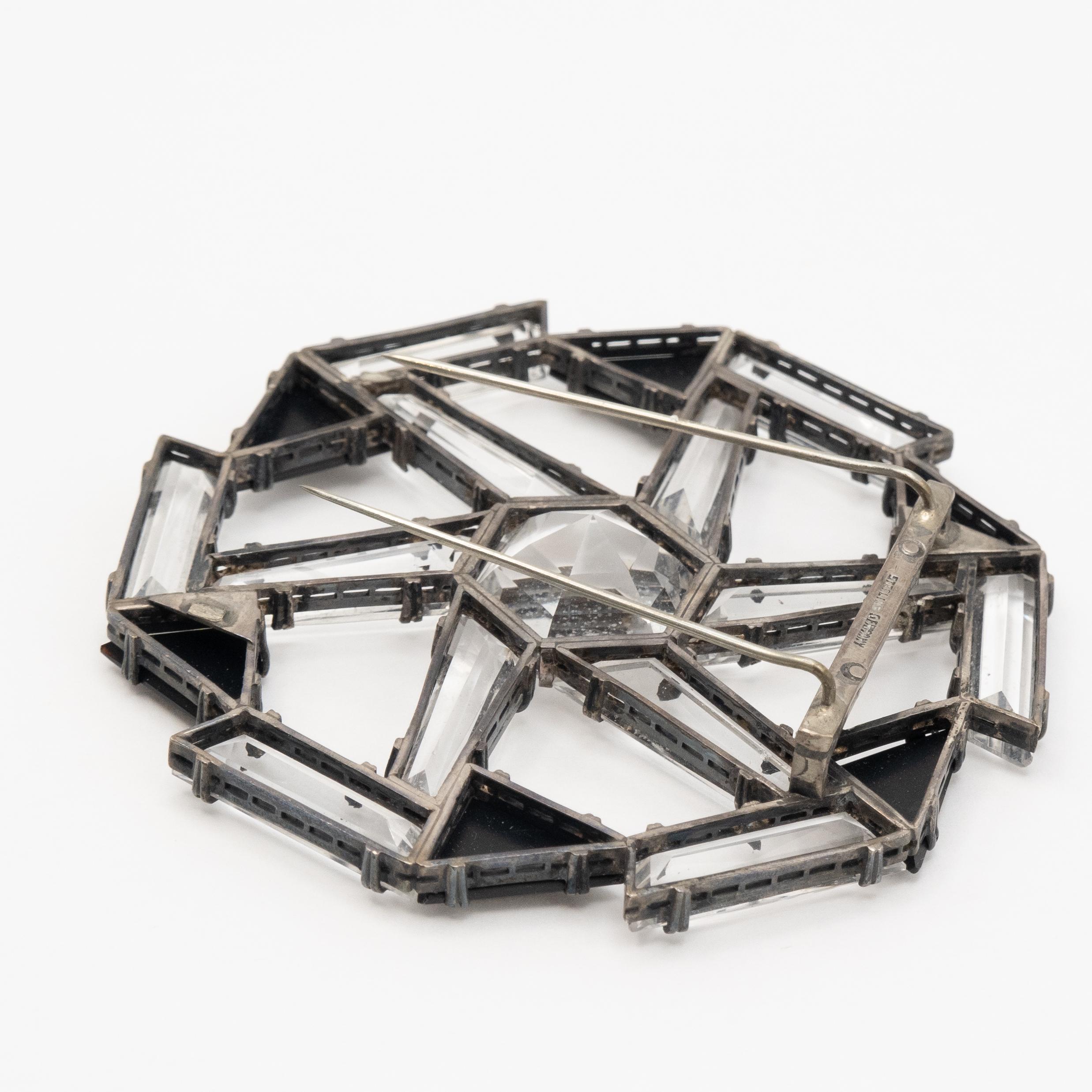Broche à roue en argent sterling des années 1920, Allemagne en vente 1