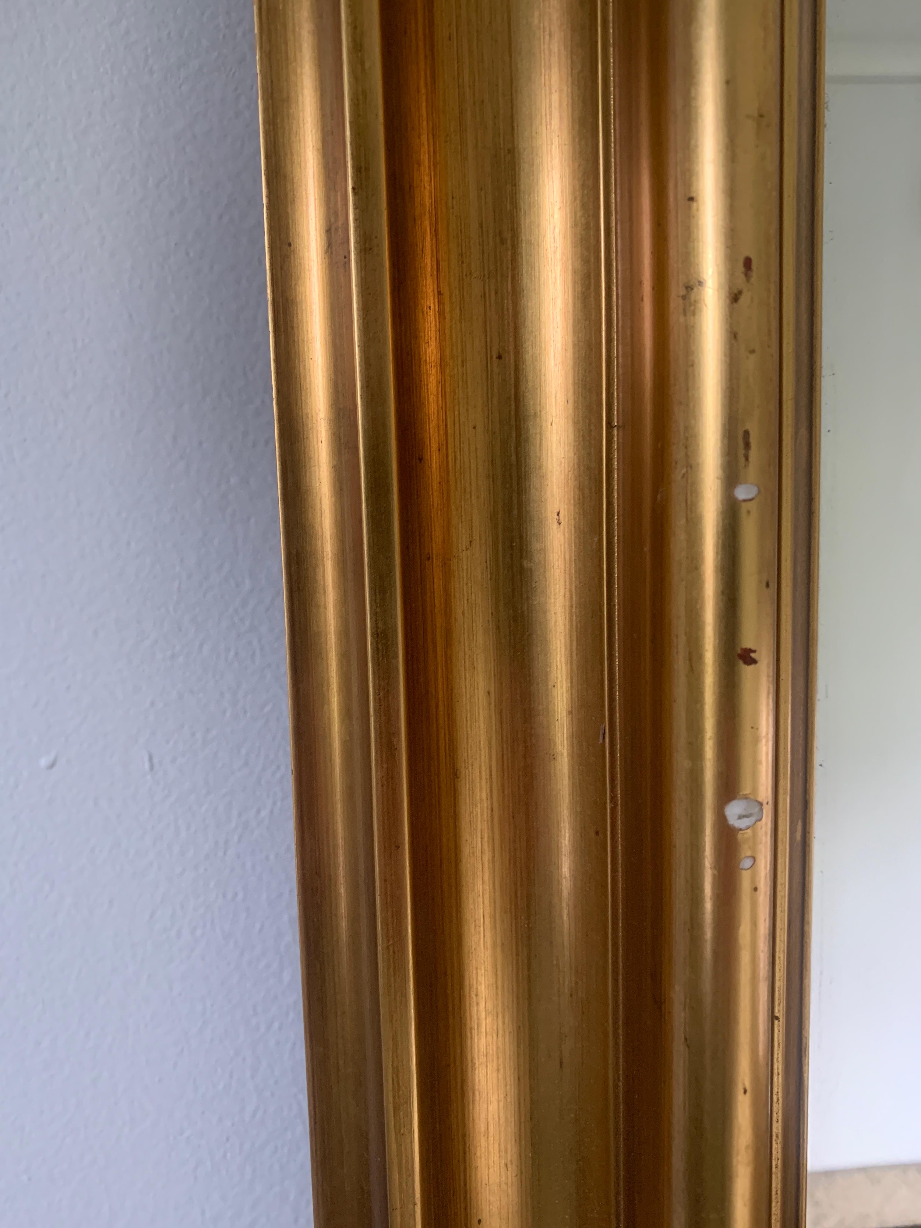 1920s Gilt Framed Mirror In Good Condition In Elkhart, IN