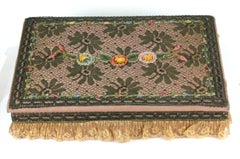 1920's Gilt Lace and Silk Ribbon Dresser Box