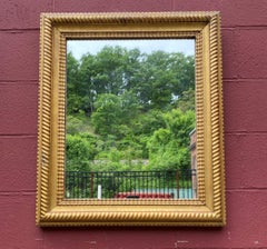 French 1920's Mirror with Carved Gilt Wood Frame