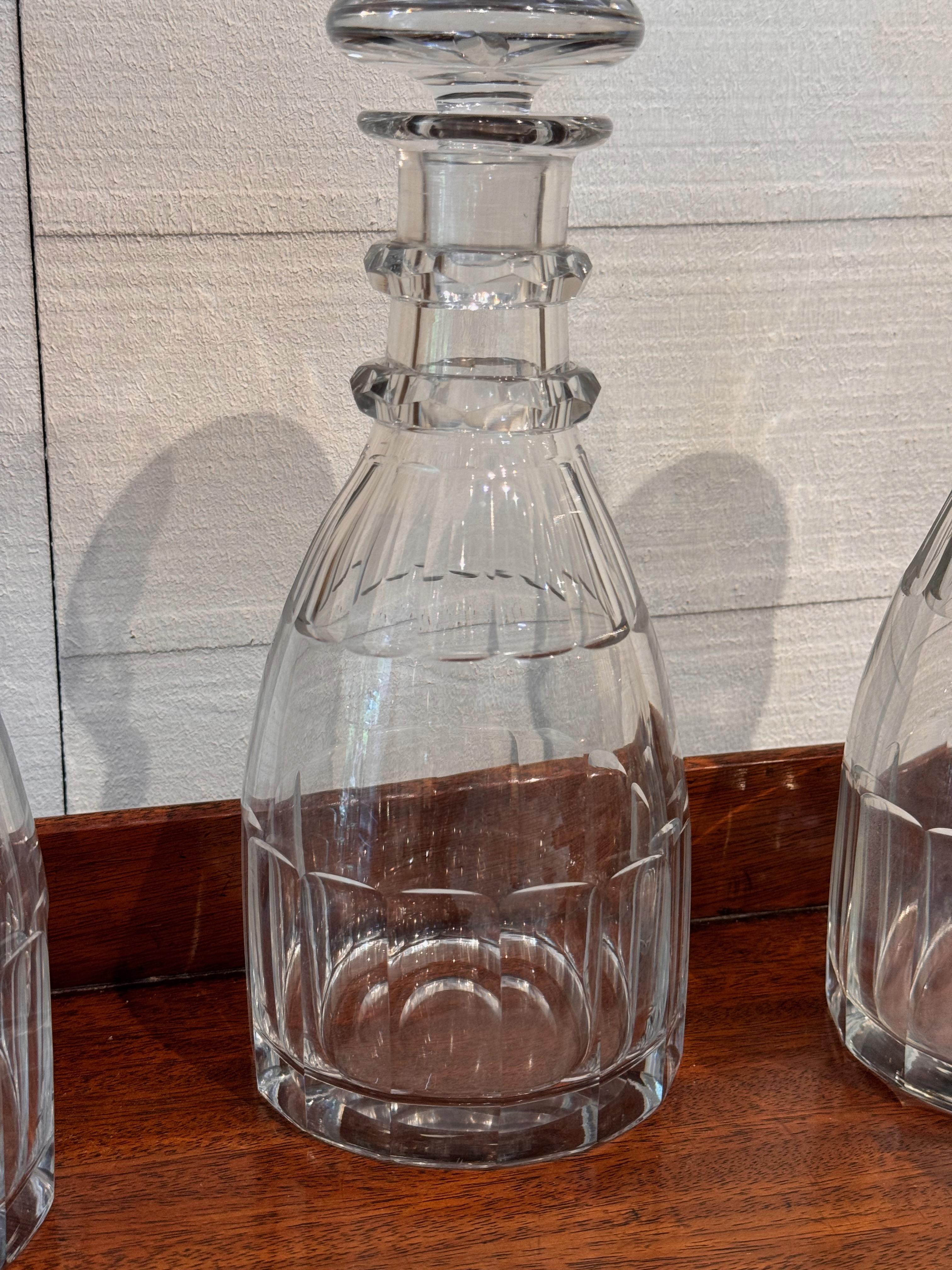 Unknown 1920s Glass Decanters- Set of 4 For Sale