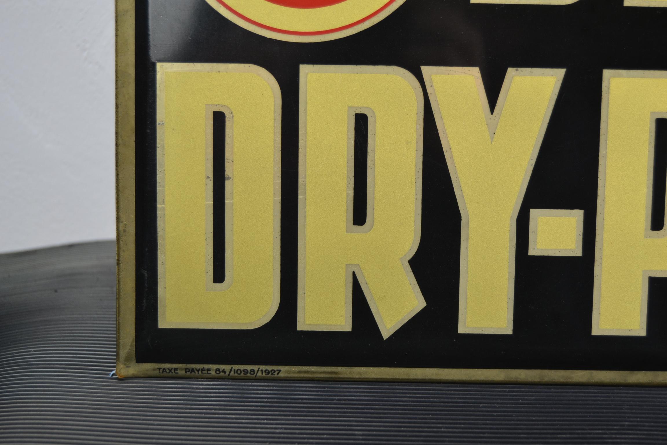 1920s Glassoïd on Tin Advertising Sign for Belgium Beer, Blonde Dry-Pikkel 2