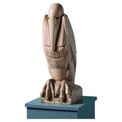 Sculpture de pélican émaillée des années 1920