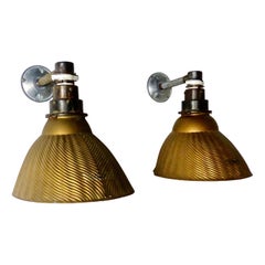 1920s ‘Golden Armor’ Mercury Sconce X-Ray Lights by Curtis Lighting