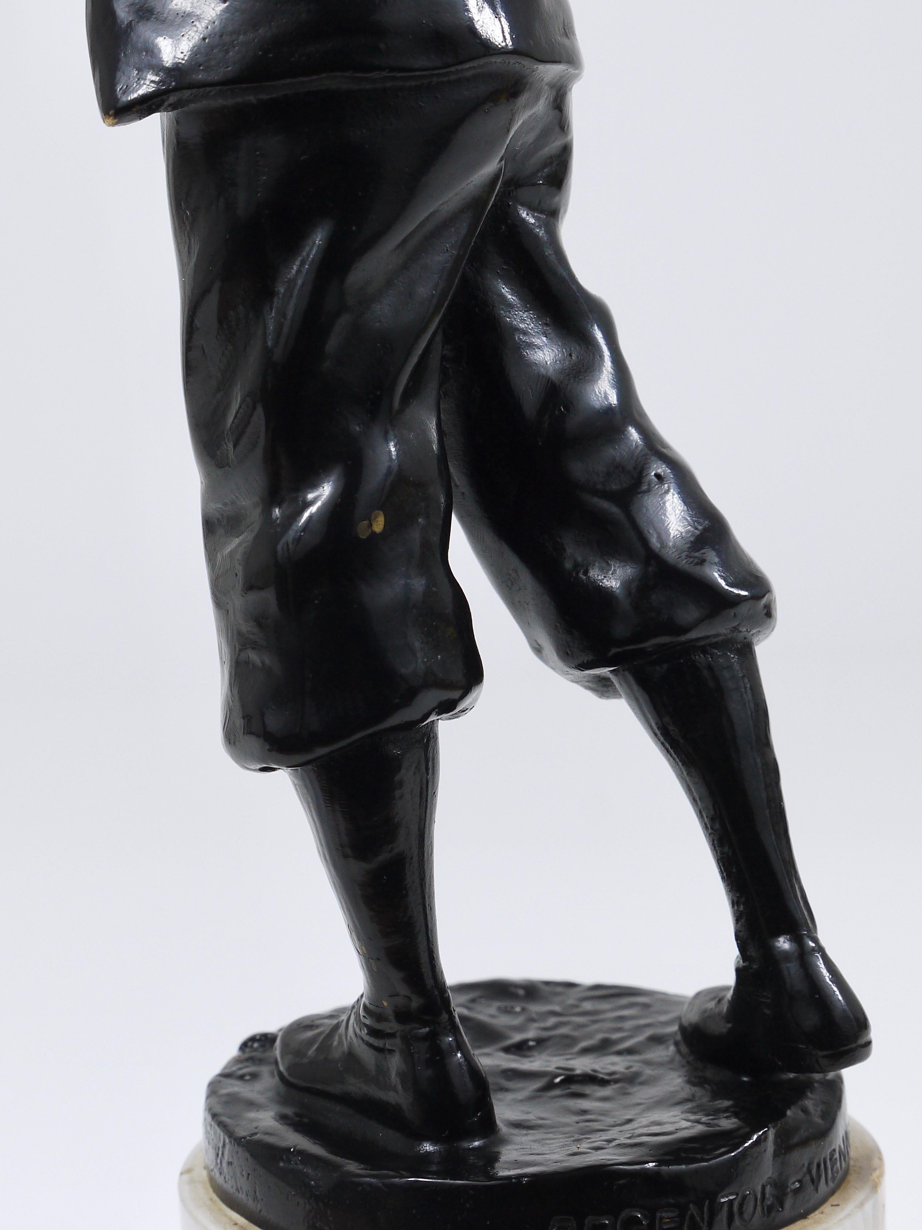 Joueur de golf des années 1920 Harry Vardon  Statue en bronze, Richard Thuss, Argentor Vienna en vente 12