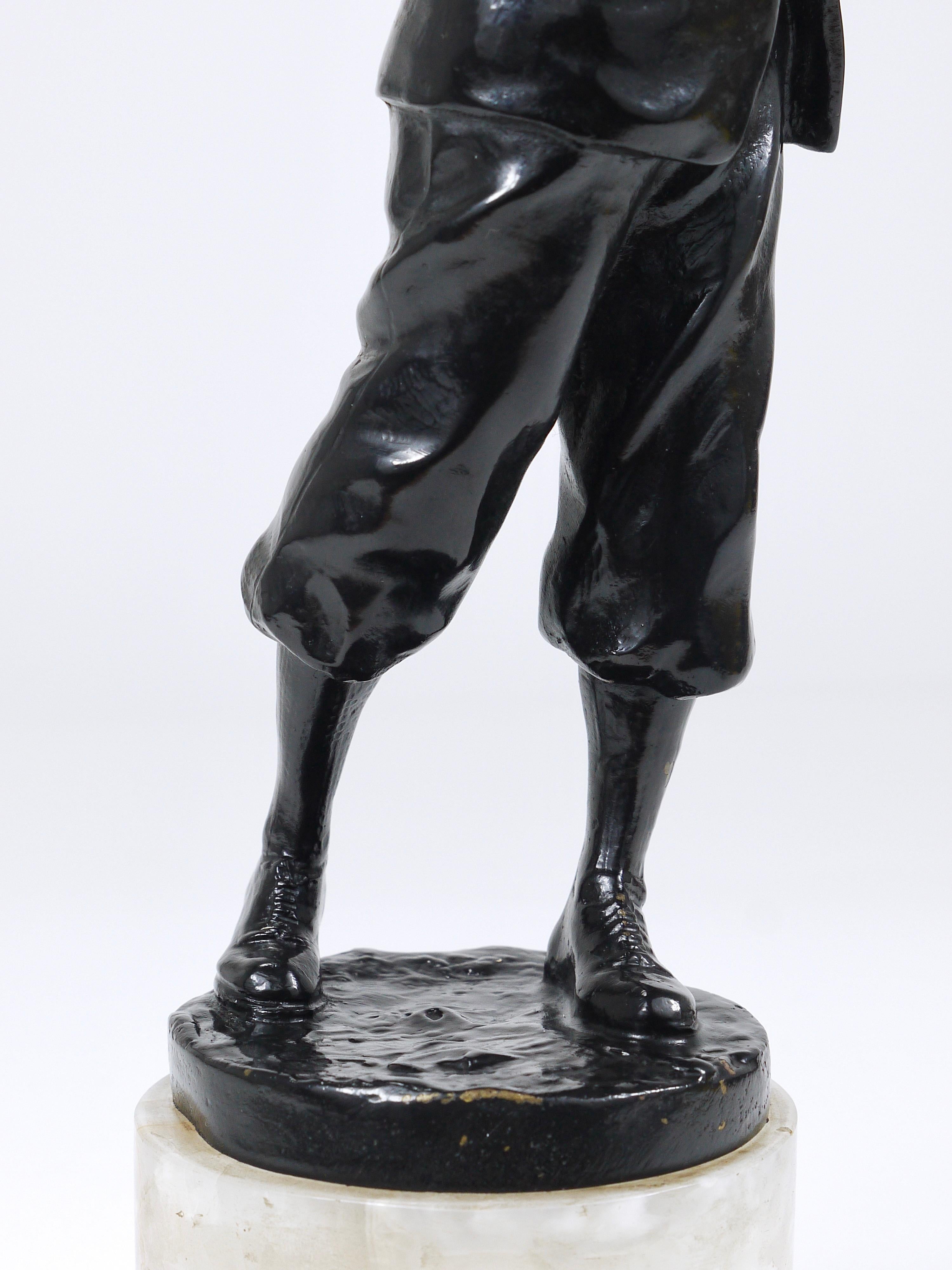 Joueur de golf des années 1920 Harry Vardon  Statue en bronze, Richard Thuss, Argentor Vienna en vente 14