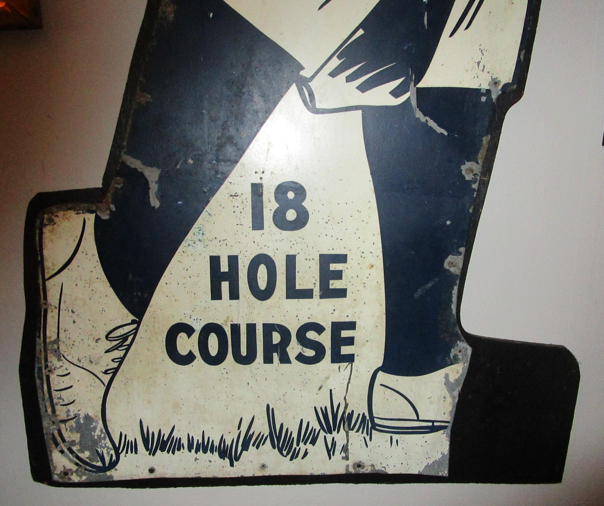 1920s Golfing Advertising Tin Sign Stonewall Jackson Club Staunton Virginia 3