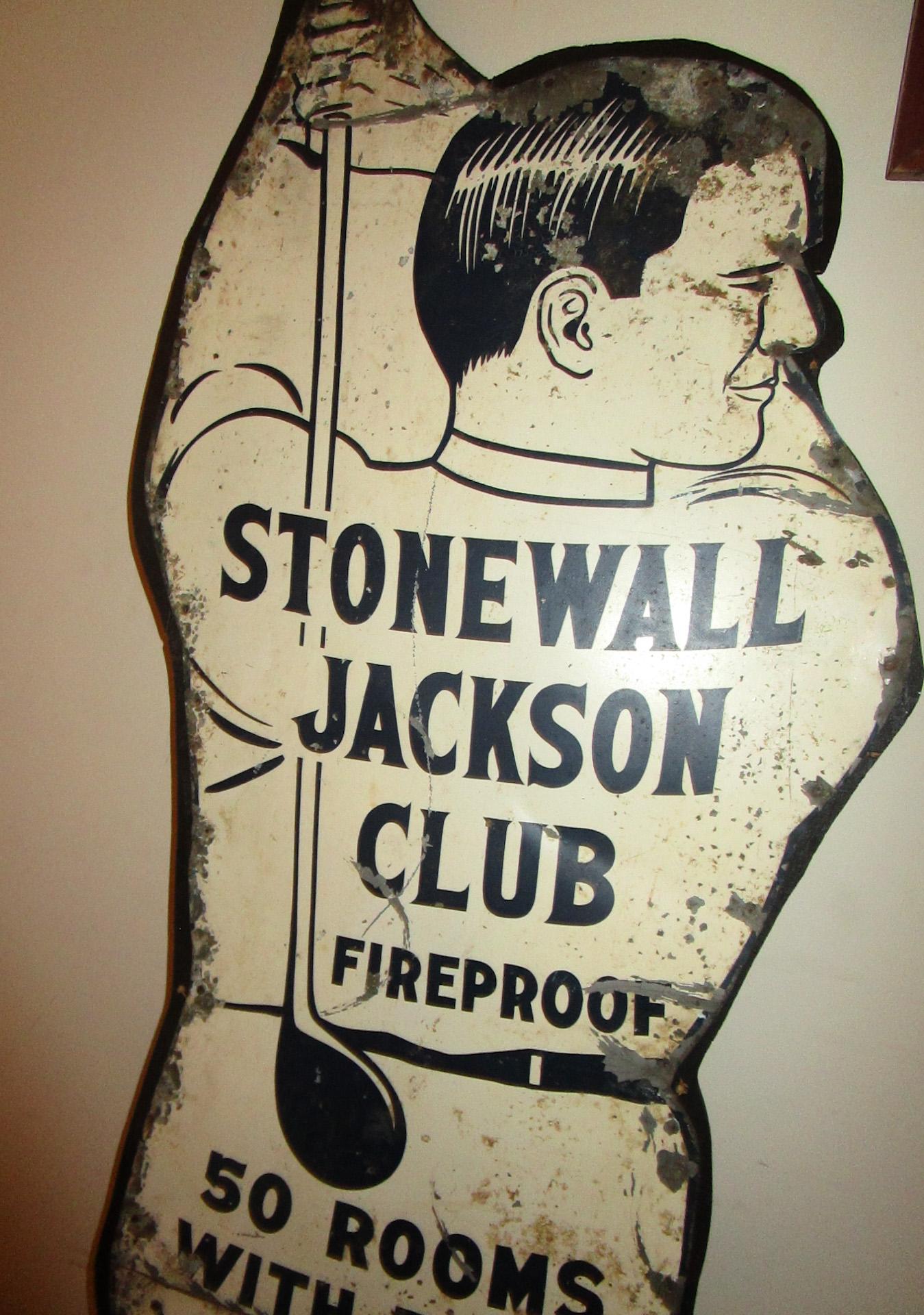 1920s Golfing Advertising Tin Sign Stonewall Jackson Club Staunton Virginia 1