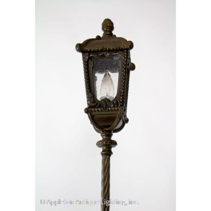 1920’s Gothic Revival Lantern Floor Lamp In Excellent Condition In Canton, MA