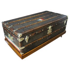 Baule Cabine anni '20, 110 cm di Goyard in tela Chevrons