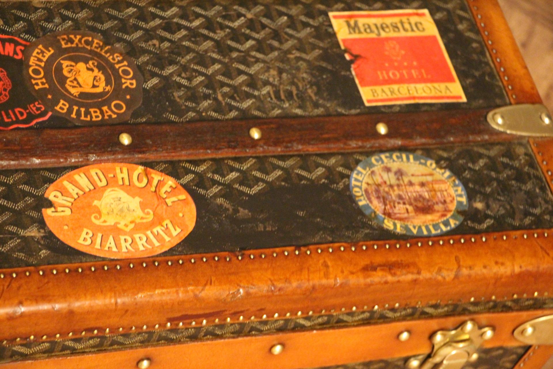 Early 20th Century 1920s Goyard Cabin Trunk