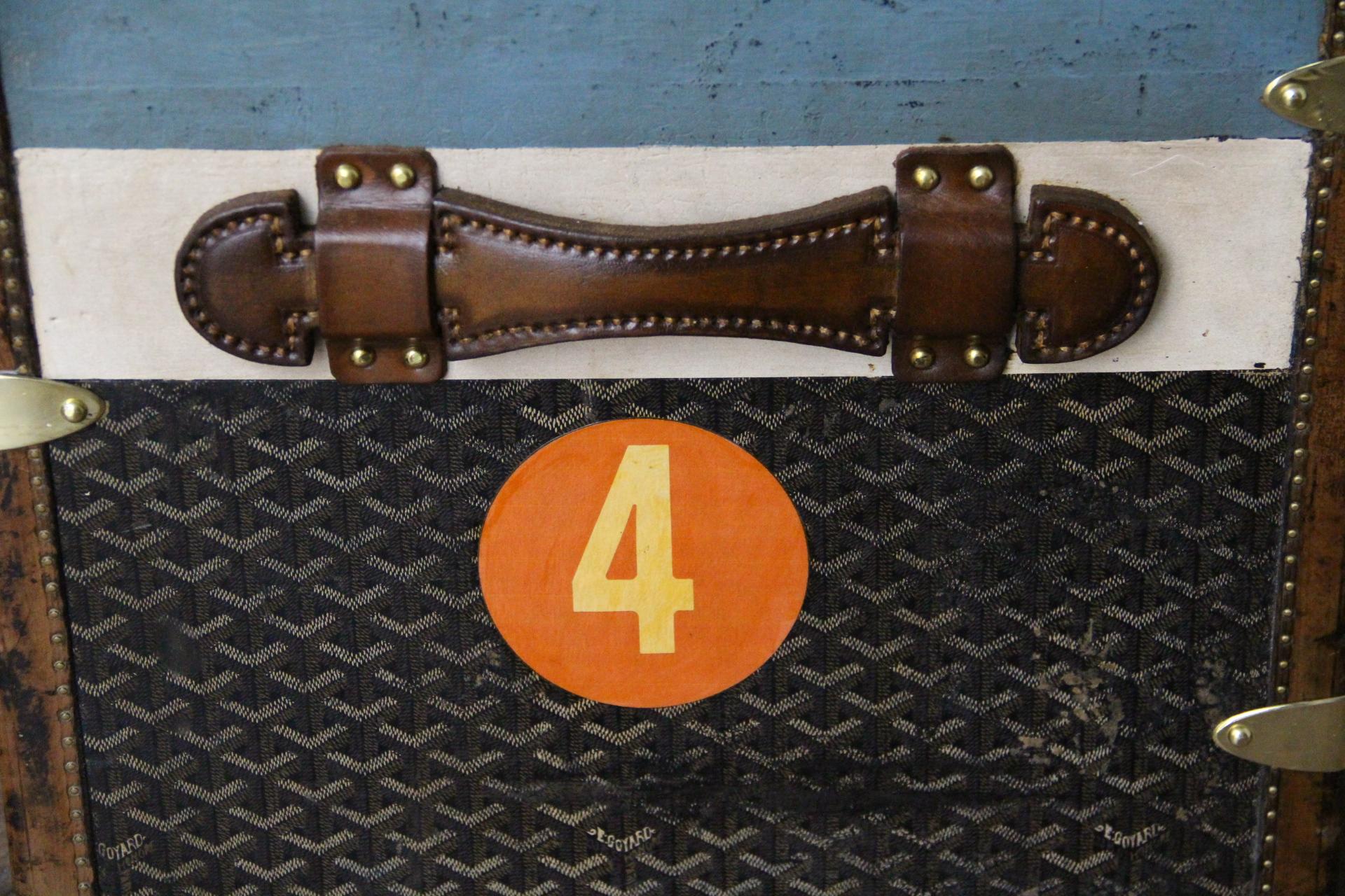 1920s Goyard Hat Trunk, Goyard Trunk, Goyard Steamer Trunk For Sale 5