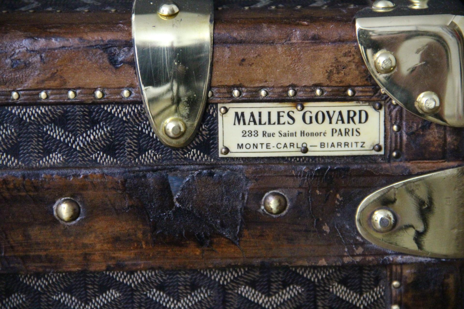 1920s Goyard Hat Trunk, Goyard Trunk, Goyard Steamer Trunk For Sale 6