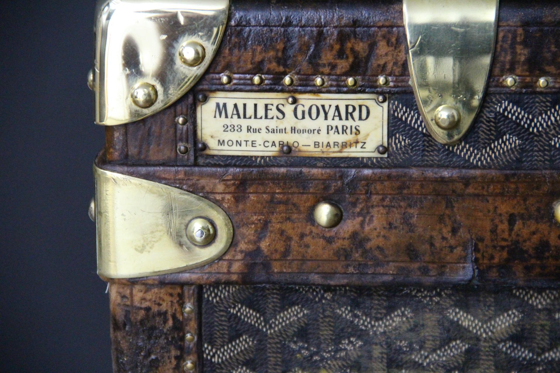 1920s Goyard Hat Trunk, Goyard Trunk, Goyard Steamer Trunk For Sale 7