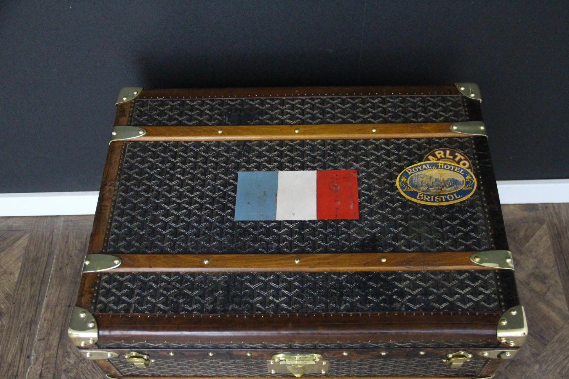 1920s Goyard Hat Trunk, Goyard Trunk, Goyard Steamer Trunk For Sale 8