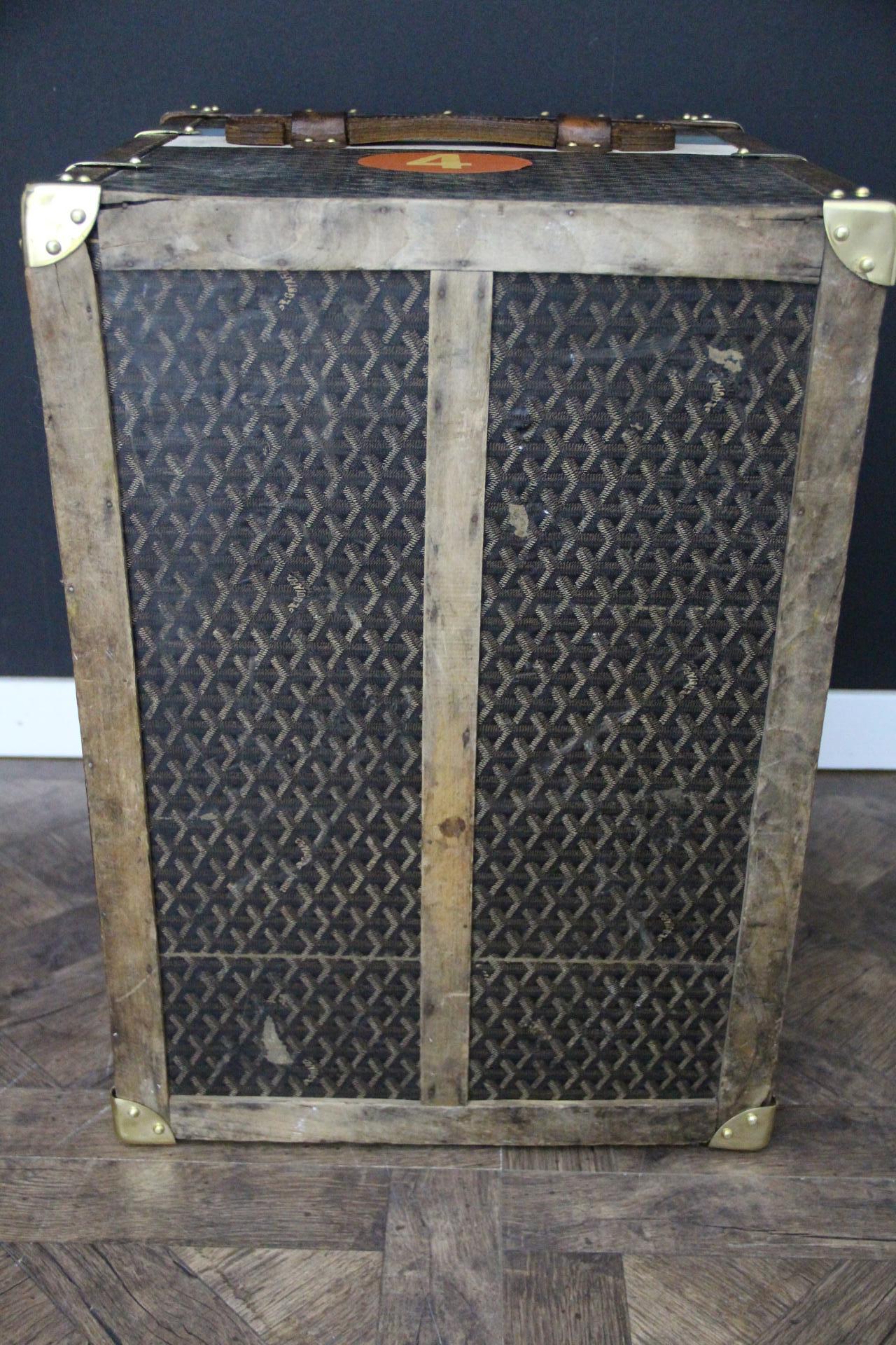 1920s Goyard Hat Trunk, Goyard Trunk, Goyard Steamer Trunk For Sale 14