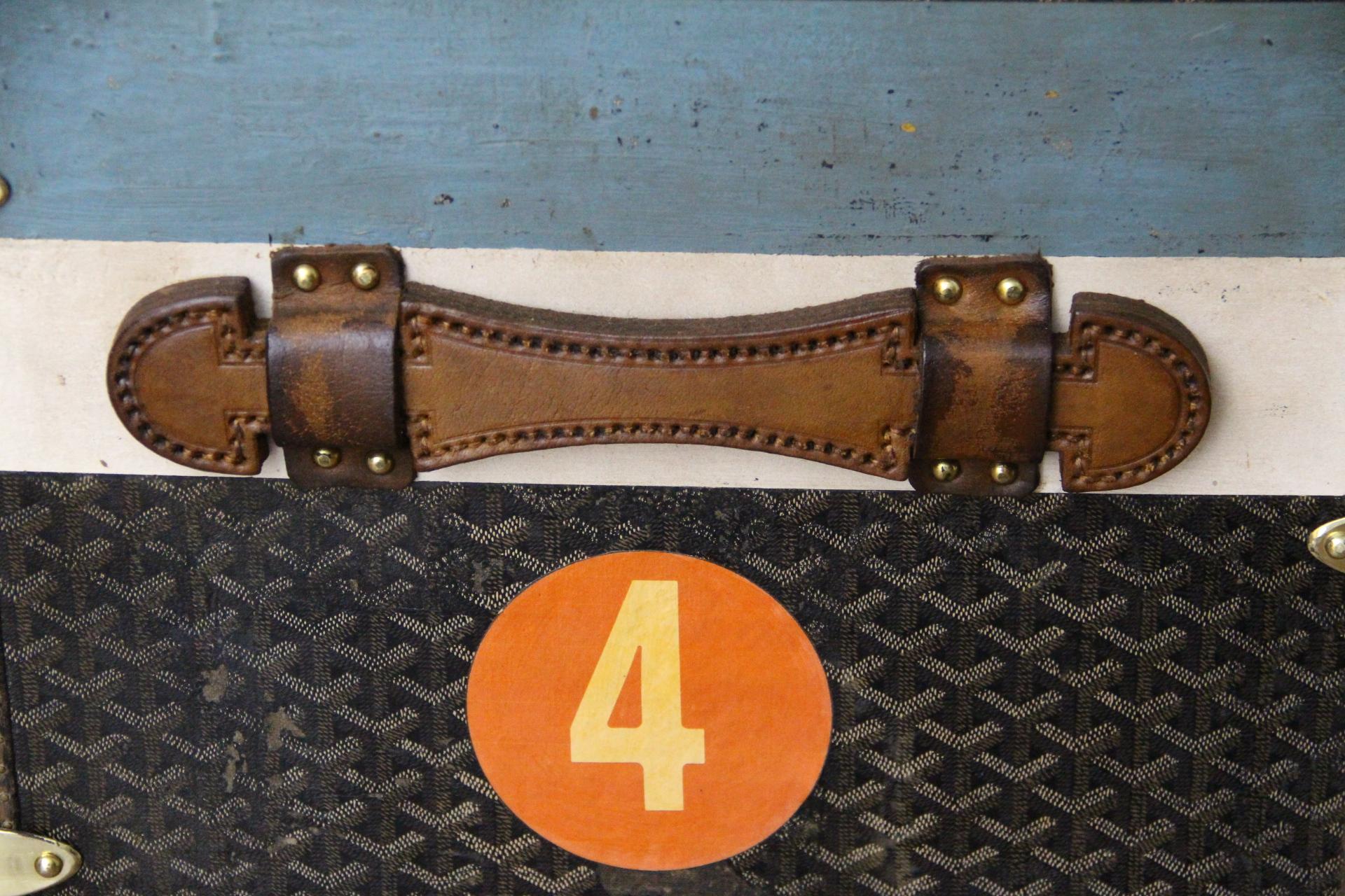 1920s Goyard Hat Trunk, Goyard Trunk, Goyard Steamer Trunk For Sale 2