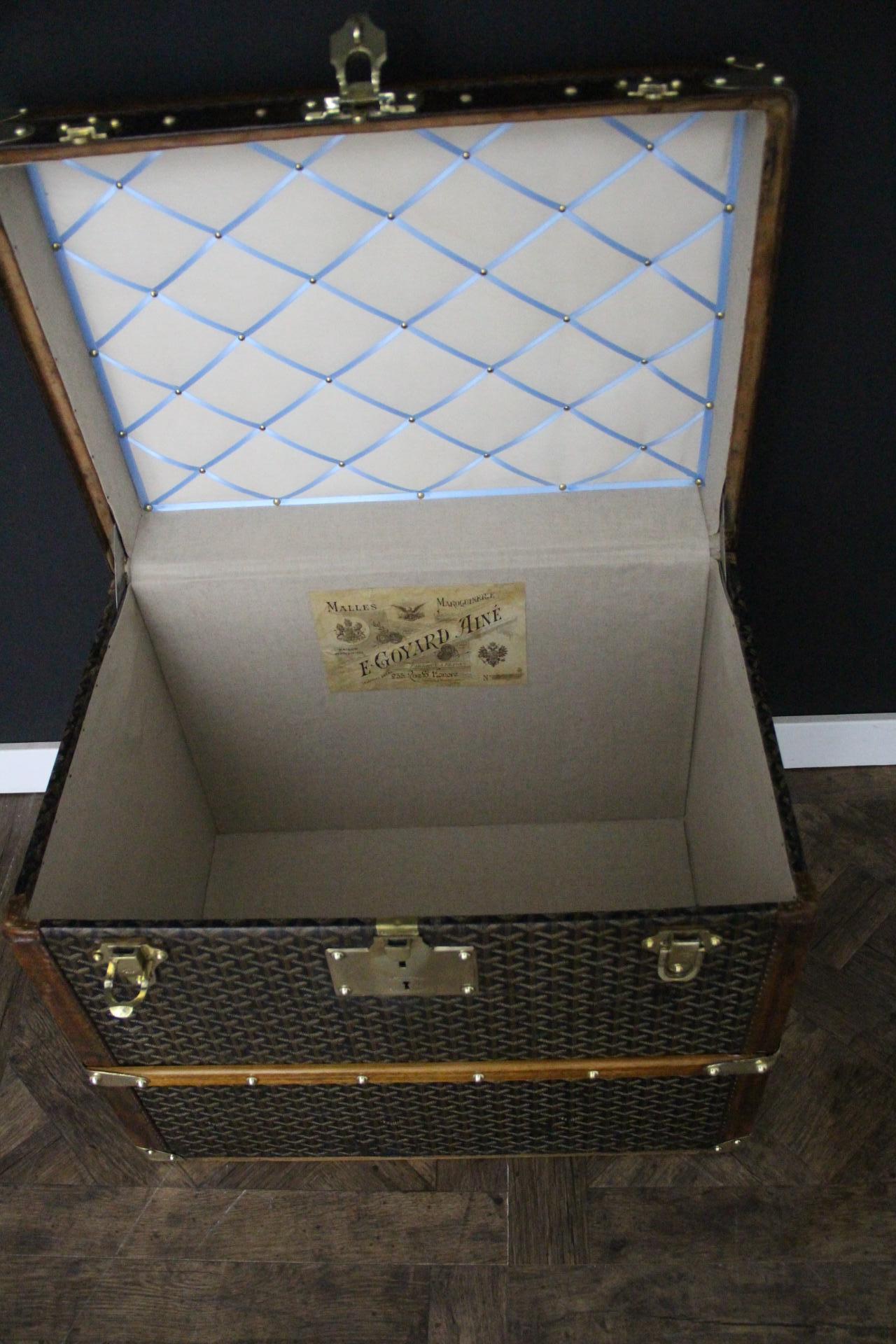 1920s Goyard Hat Trunk, Goyard Trunk, Goyard Steamer Trunk, Goyard Trunk For Sale 9