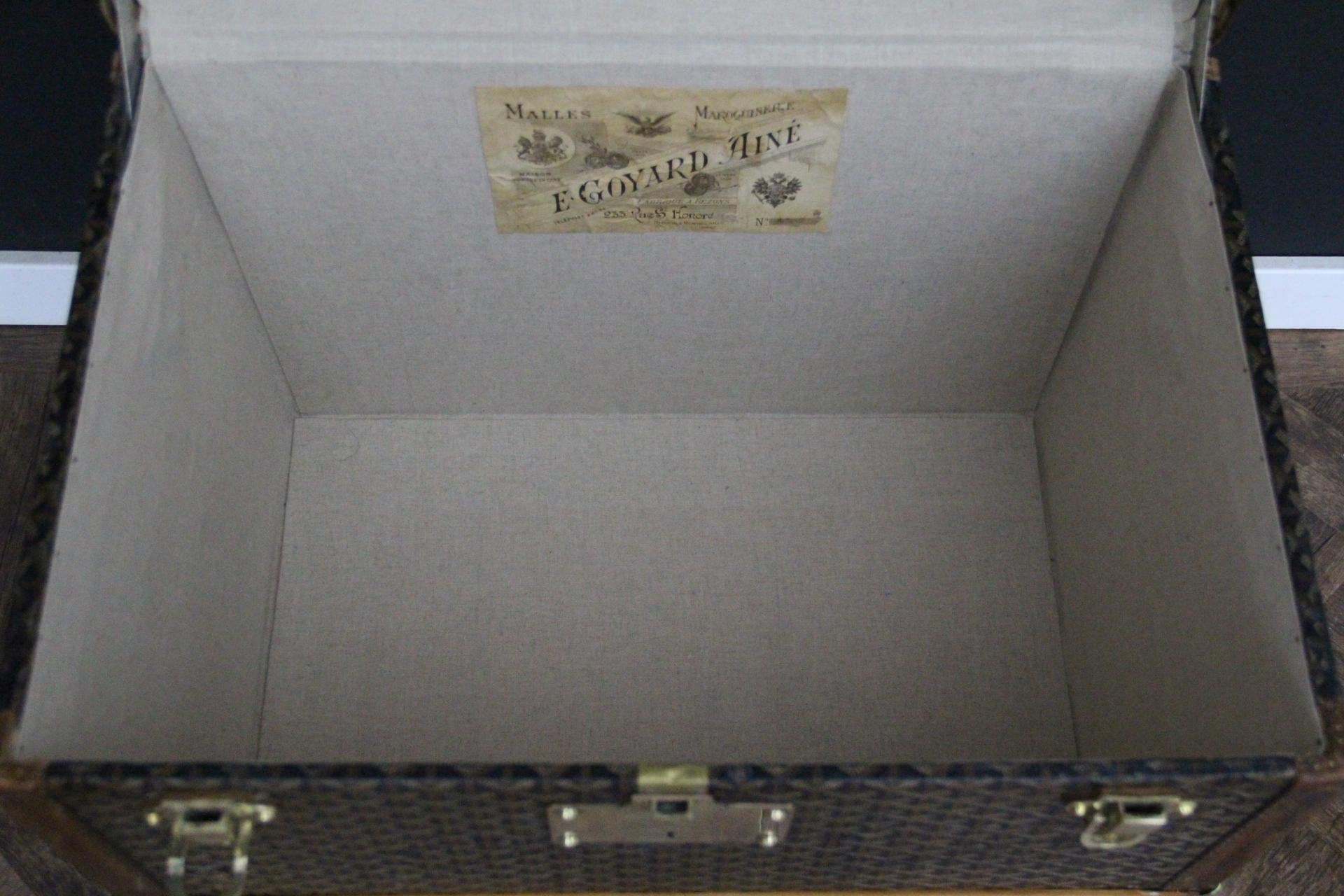 1920s Goyard Hat Trunk, Goyard Trunk, Goyard Steamer Trunk, Goyard Trunk For Sale 12