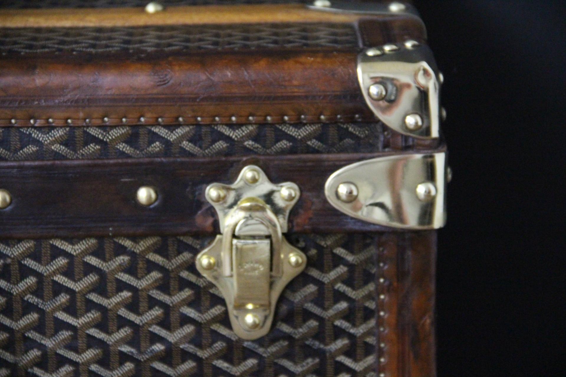 Mid-20th Century 1920s Goyard Hat Trunk, Goyard Trunk, Goyard Steamer Trunk, Goyard Trunk For Sale
