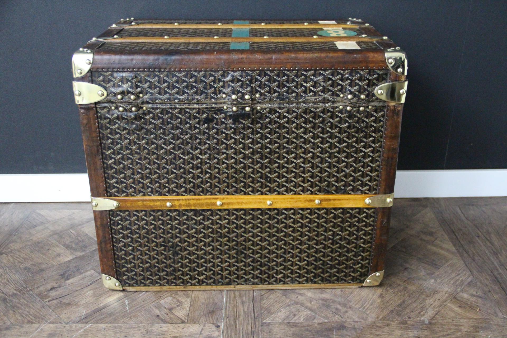 1920s Goyard Hat Trunk, Goyard Trunk, Goyard Steamer Trunk, Goyard Trunk For Sale 2