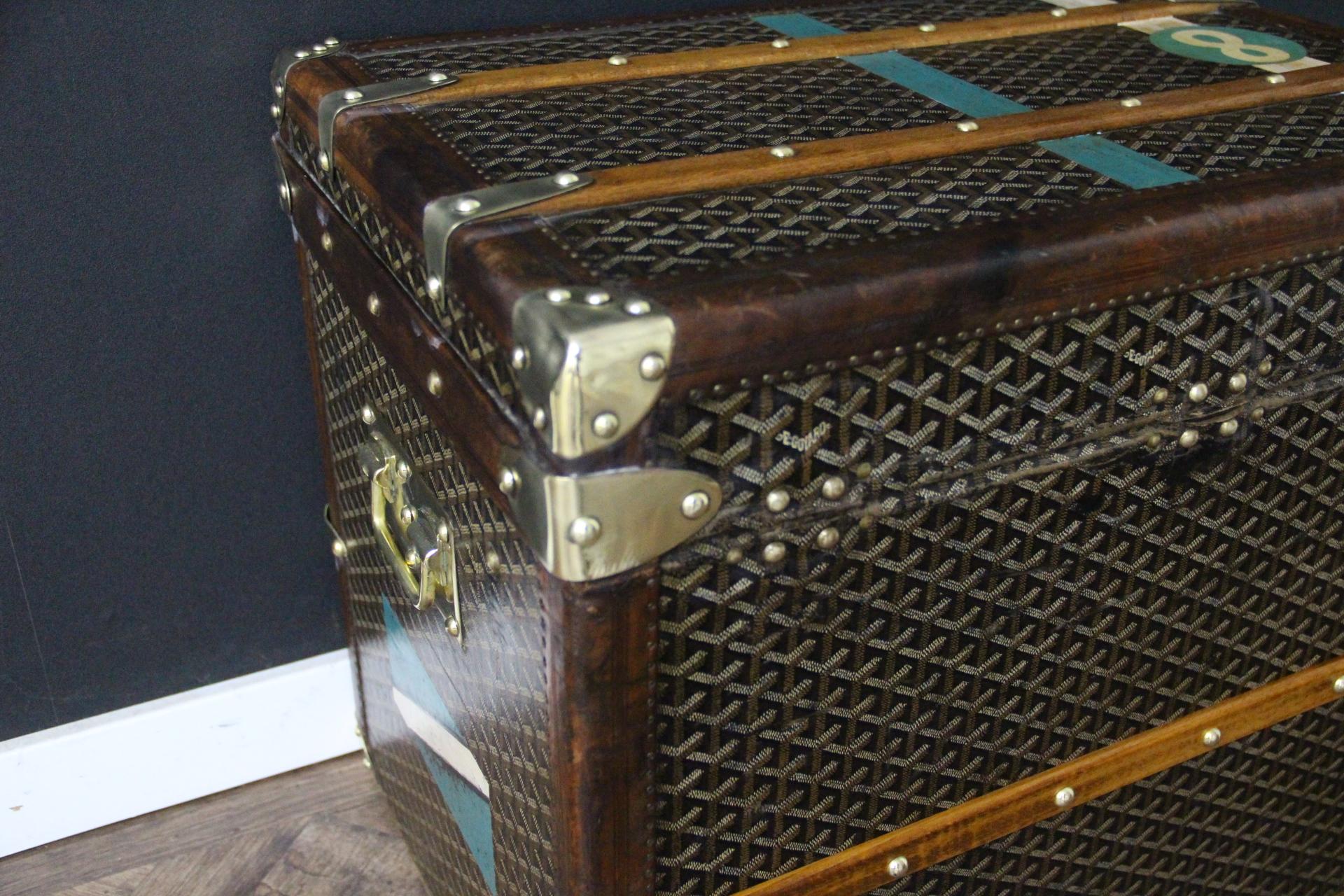 1920s Goyard Hat Trunk, Goyard Trunk, Goyard Steamer Trunk, Goyard Trunk For Sale 3