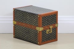 1920s Goyard Library Trunk in Iconic Chevron Canvas