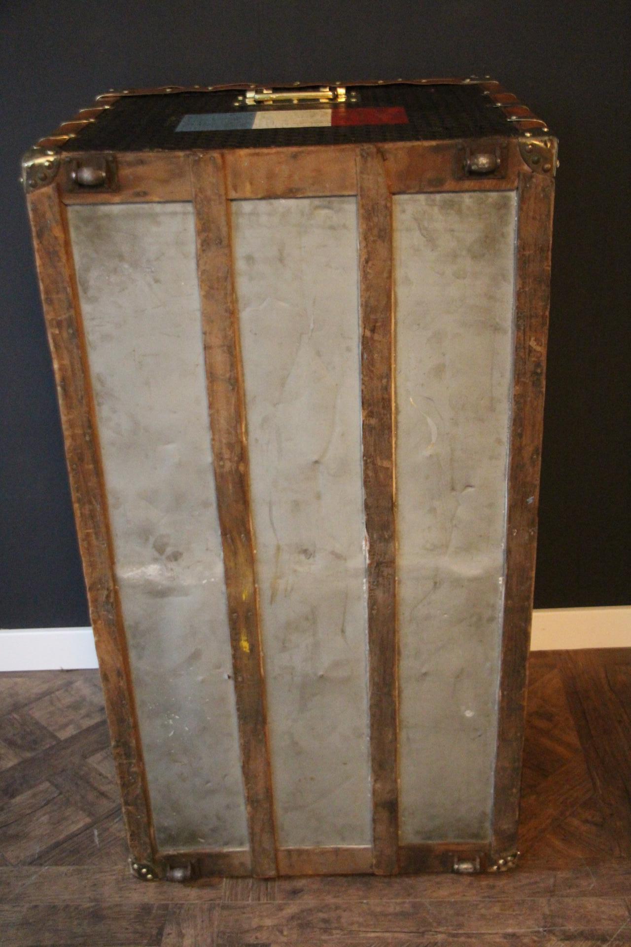 1920s Goyard Trunk, 100 cm Goyard Steamer Trunk, Goyard Courrier Trunk 9