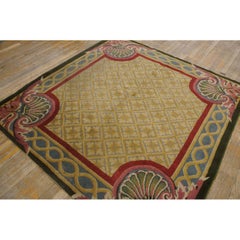 Rugs On Net Antique Ivory Art Nouveau Design Chinese Deco Carpet Wool Square Rug