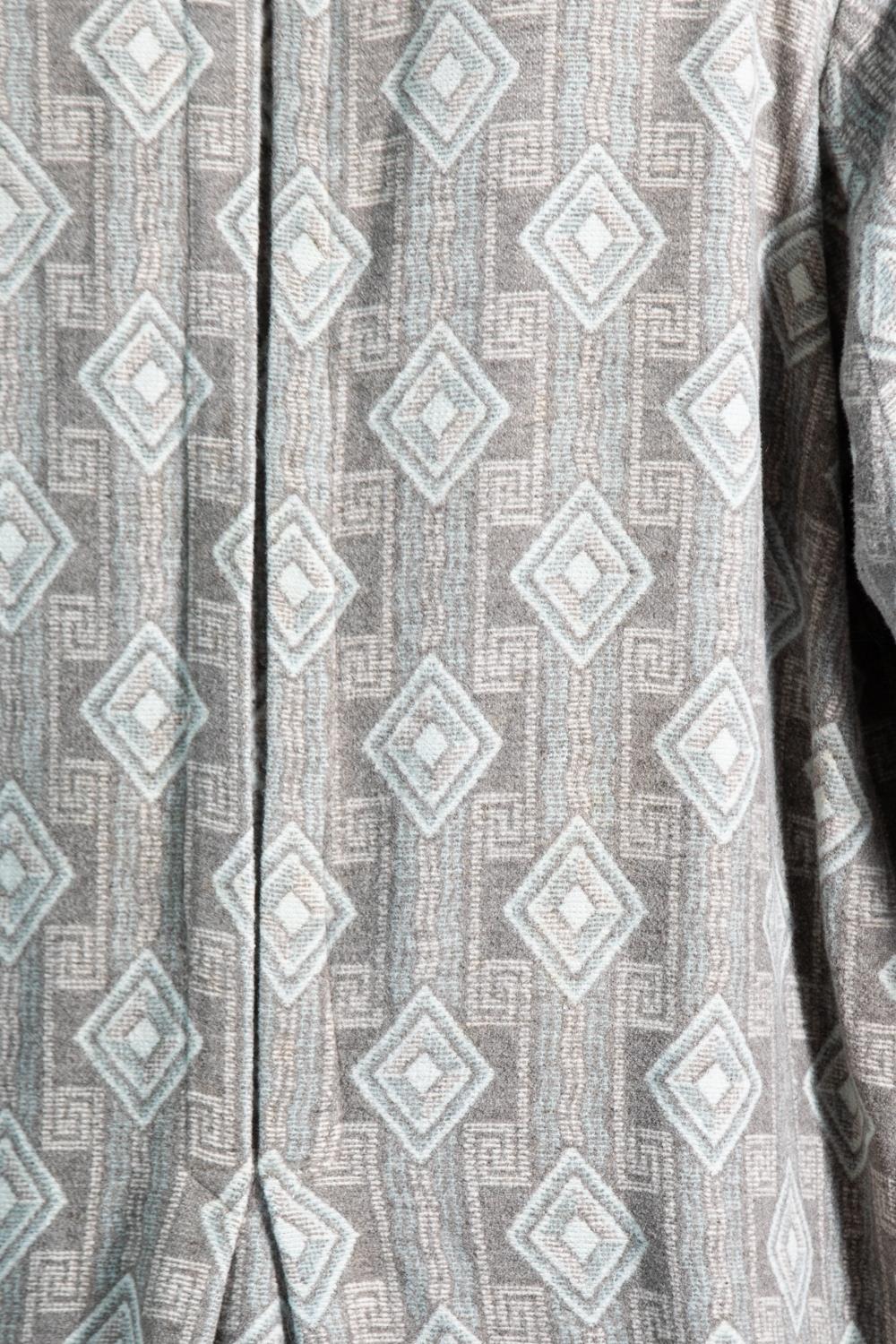 Vestaglia da uomo 1920S in lana/cotone grigio e blu in vendita 3