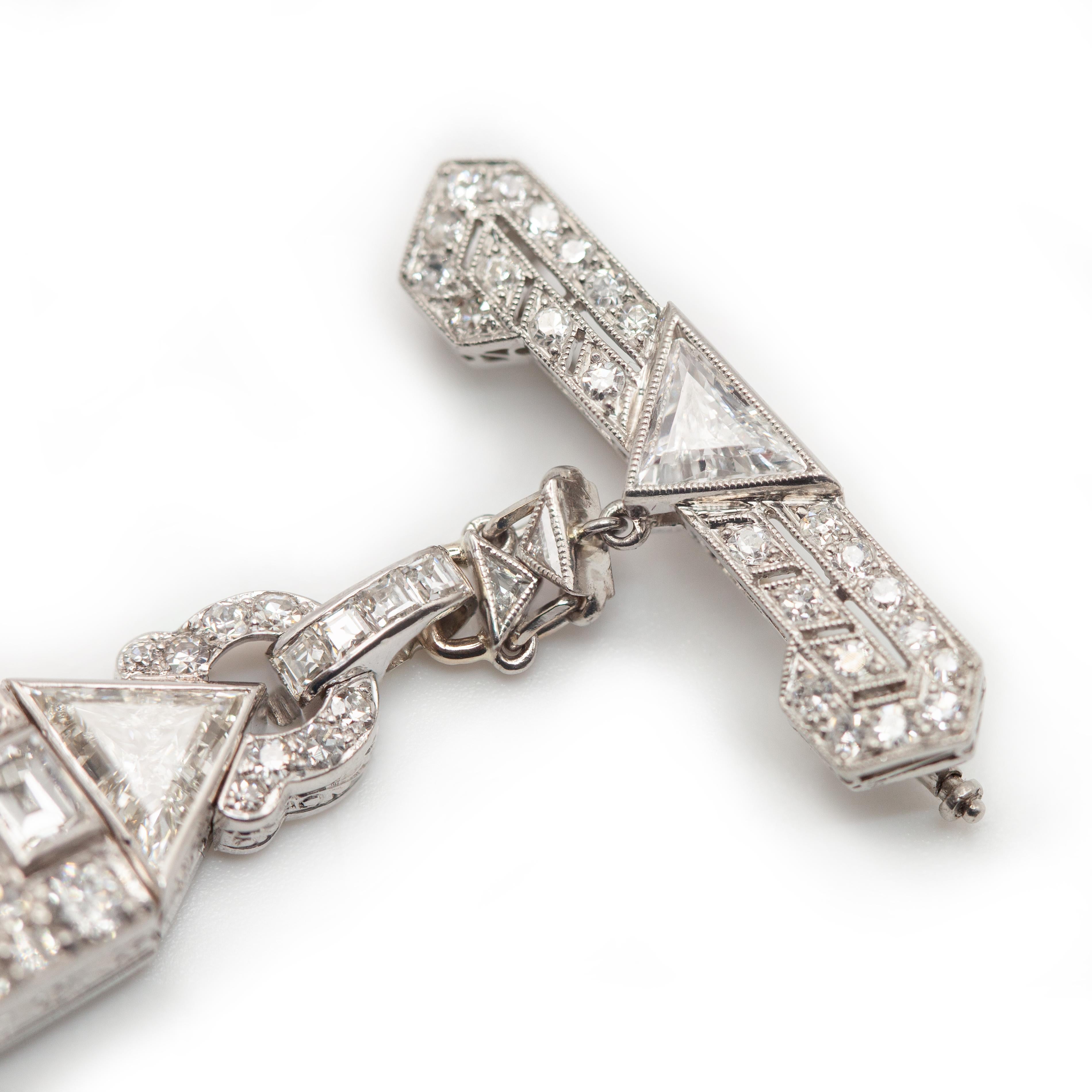 Art Deco 1920s Gubelin Platinum Diamond Lapel Watch