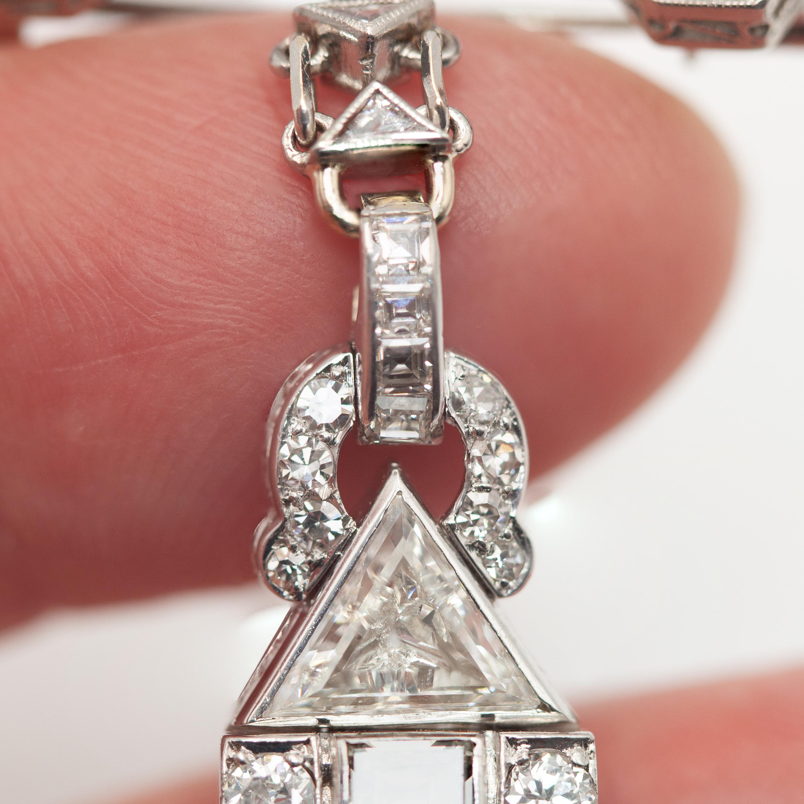 Women's or Men's 1920s Gubelin Platinum Diamond Lapel Watch