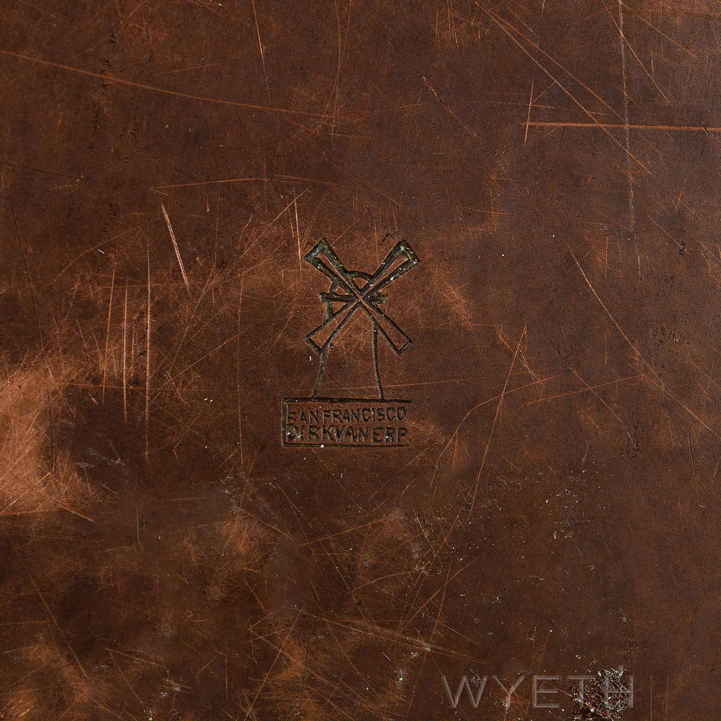 American 1920s Hammered Copper Tray by Dirk Van Erp