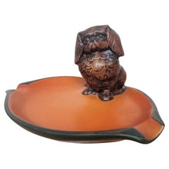 1920's Hand-Crafted Danish Art Nouveau Pekingese Dog  Ash Tray / Bowl