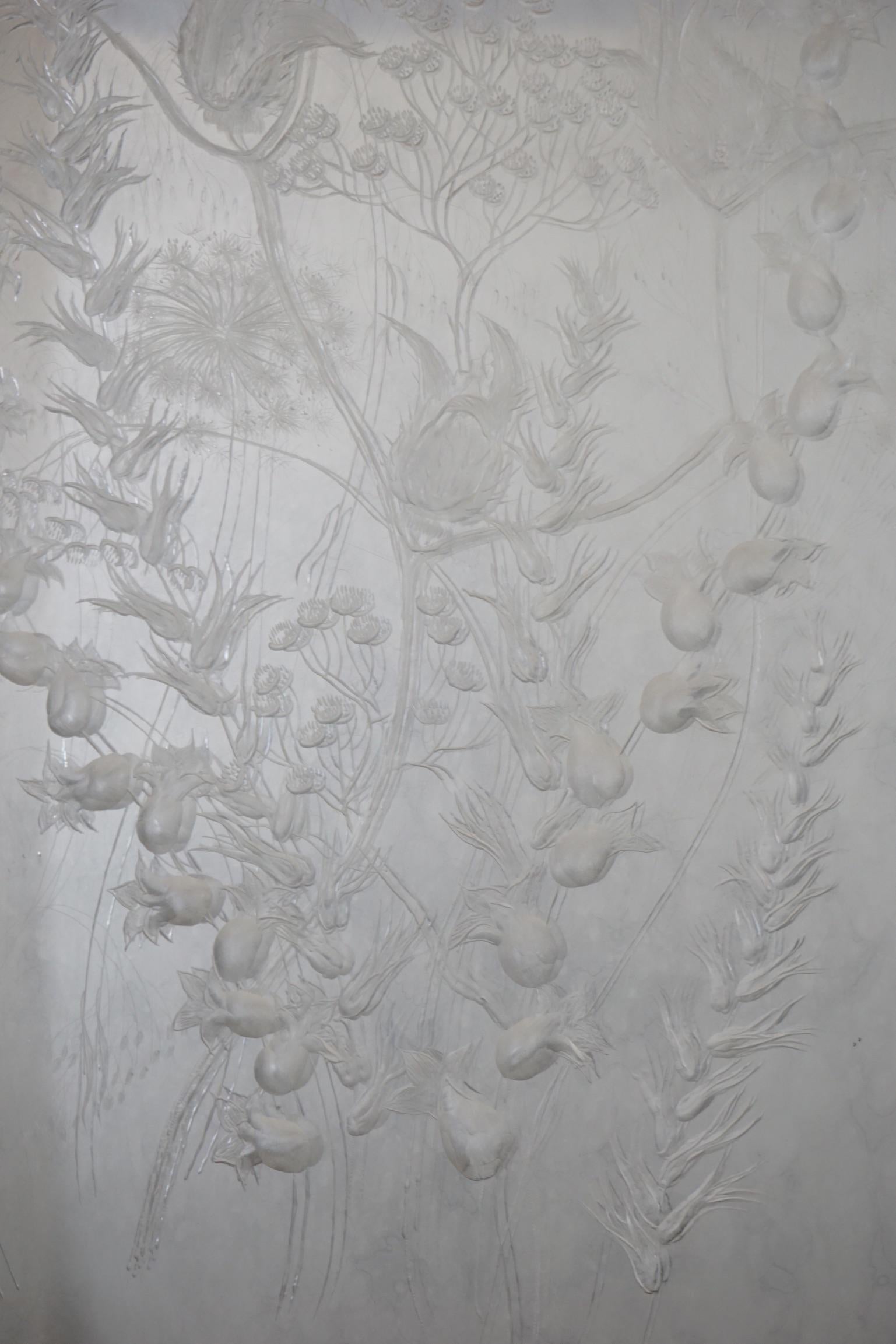 1920's Hand-Etched Lucite Botanical Panel For Sale 3
