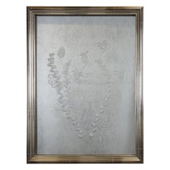 1920's Hand-Etched Lucite Botanical Panel