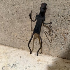1920s Hand-Forged Iron Warrior Toy Sculpture African Dogon