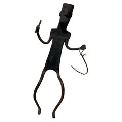 1920s Hand-Forged Iron Warrior Toy Sculpture African Dogon