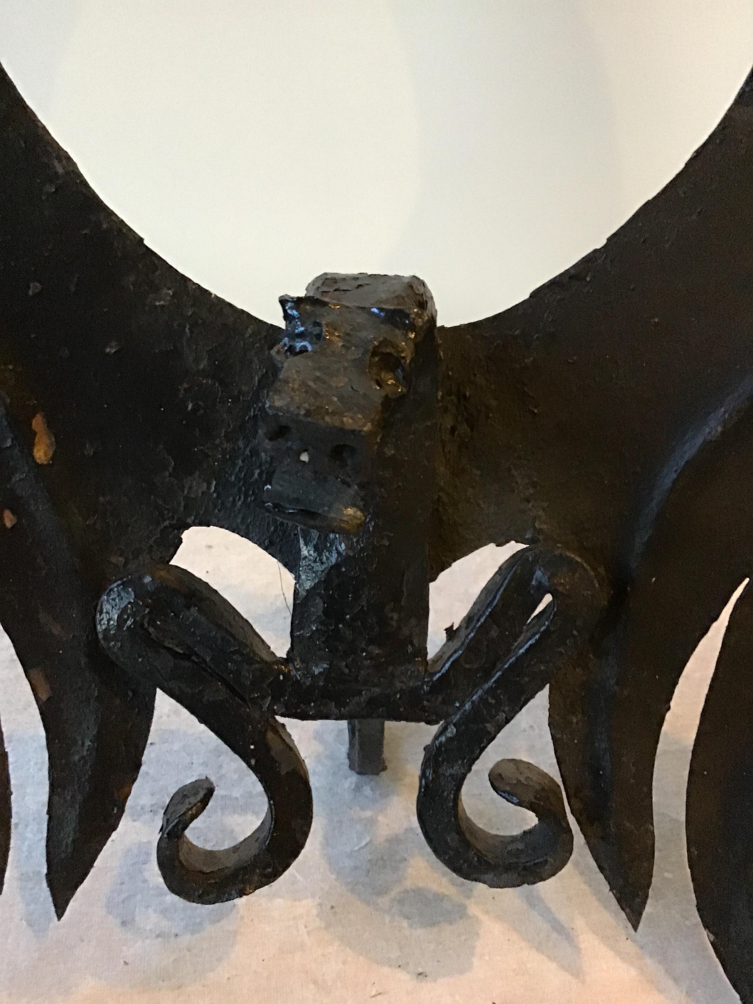 1920s Handmade Dragon Andirons For Sale 7