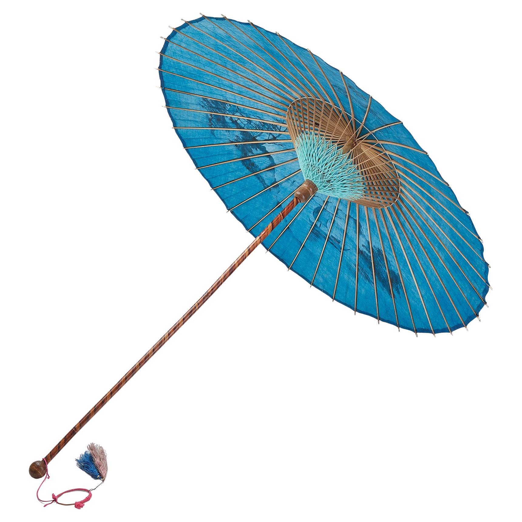 1920s Hand Painted Parasol from Rangoon