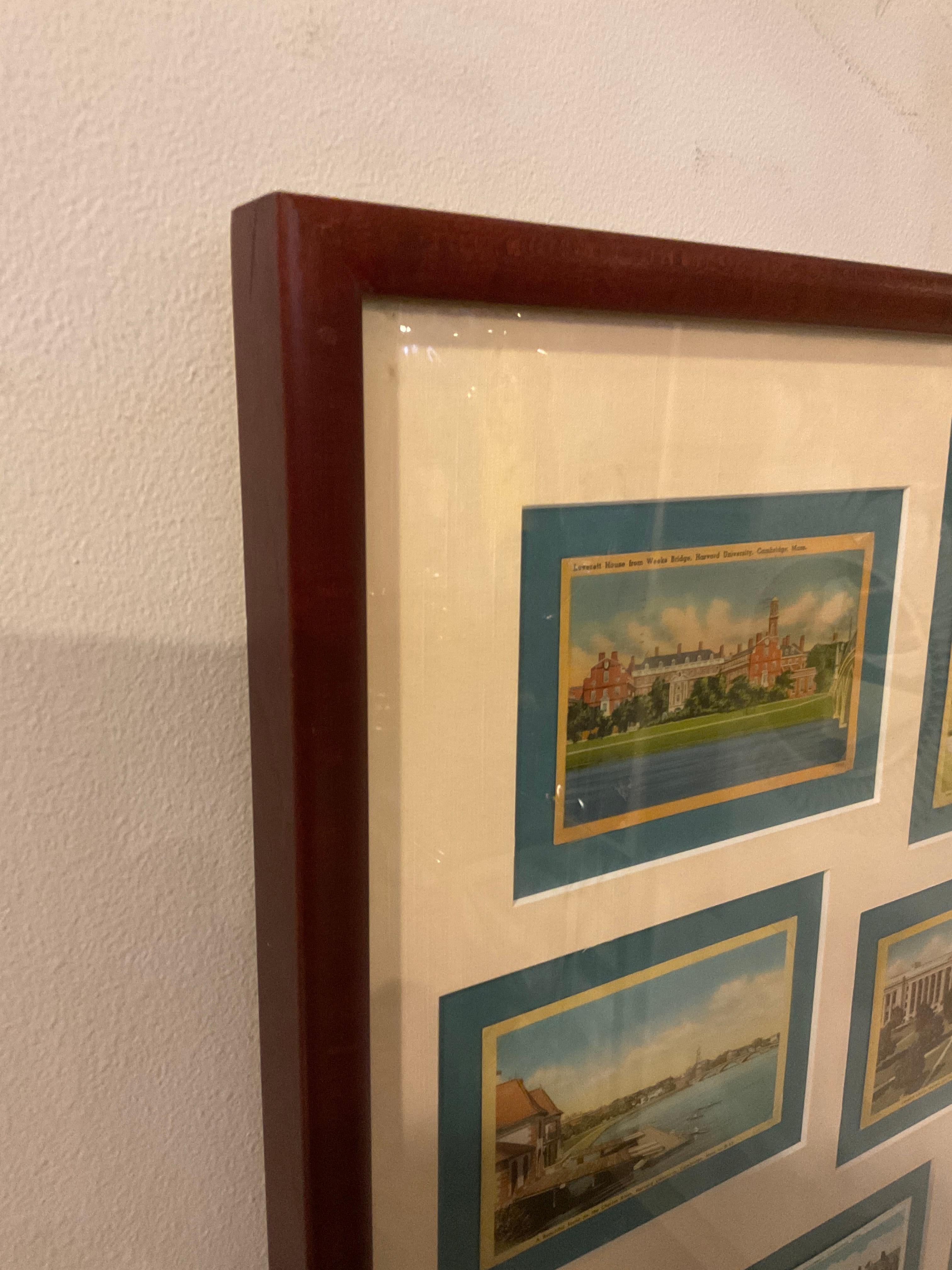 1920s Harvard Postcards Framed For Sale 5