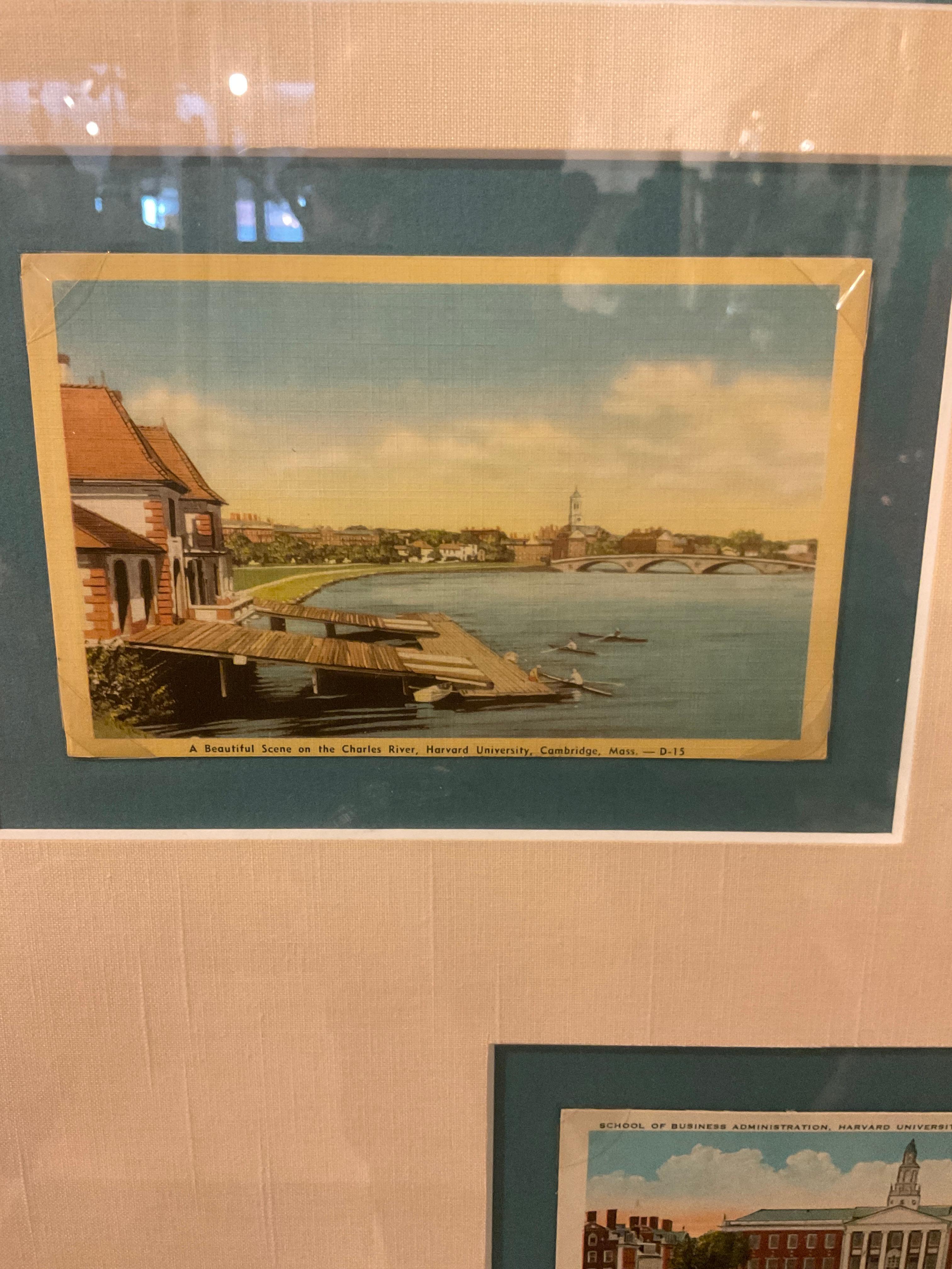 1920s Harvard Postcards Framed For Sale 3