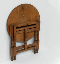 1920s Heals Of London Oak Folding Occasional Tea Table